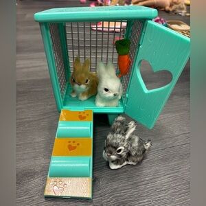 American Girl Teal Bunny Playset